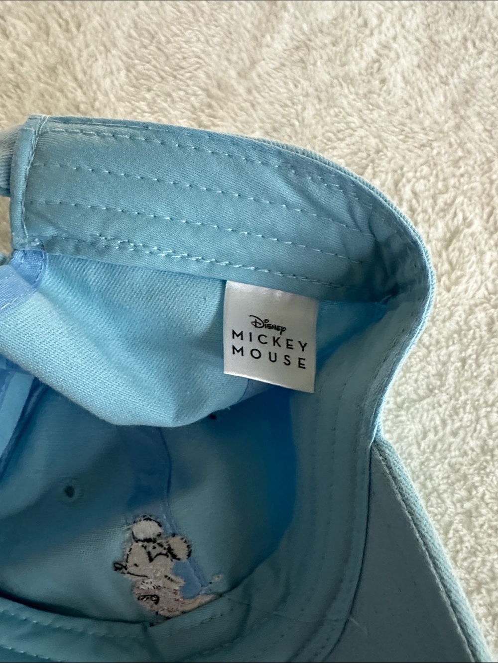 Light Blue Baseball Cap with Embroidered Mickey Mouse - Picture 7 of 7
